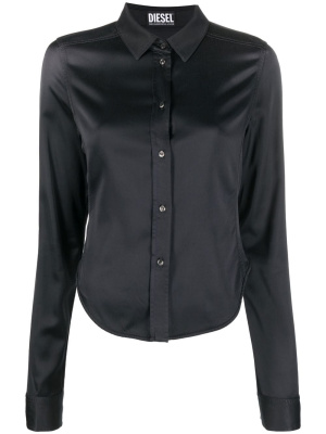 

Curved-hem long-sleeve shirt, Diesel Curved-hem long-sleeve shirt