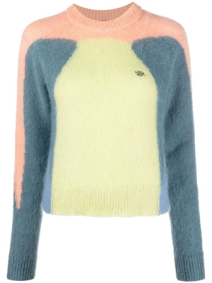 

Logo colour-block knitted sweater, Diesel Logo colour-block knitted sweater