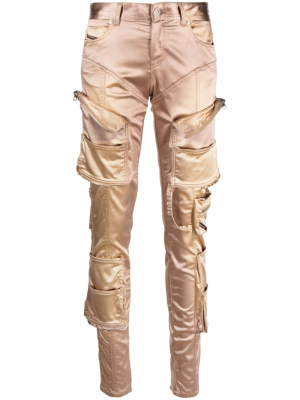 

Slim-cut satin cargo trousers, Diesel Slim-cut satin cargo trousers