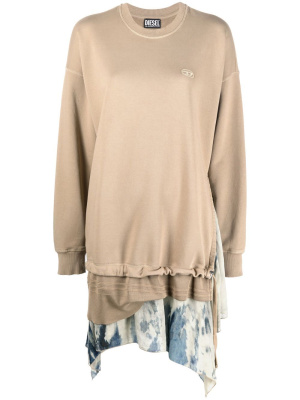 

Rolly chiffon-trim sweater dress, Diesel Rolly chiffon-trim sweater dress