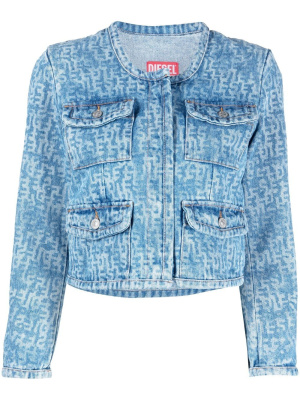 

De-Velop-Sp1 monogram denim jacket, Diesel De-Velop-Sp1 monogram denim jacket