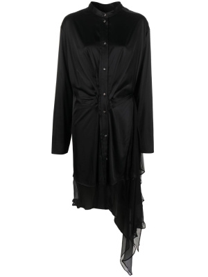 

Ruched scarf-neck shirt dress, Diesel Ruched scarf-neck shirt dress