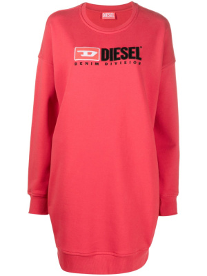 

Logo-embroidered sweatshirt dress, Diesel Logo-embroidered sweatshirt dress