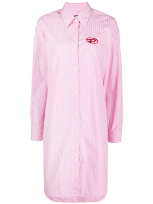 

Striped long-sleeved shirtdress, Diesel Striped long-sleeved shirtdress