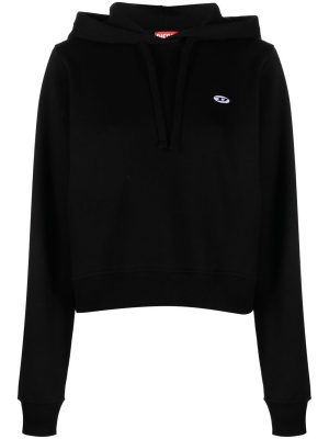 

Logo-patch drawstring hoodie, Diesel Logo-patch drawstring hoodie