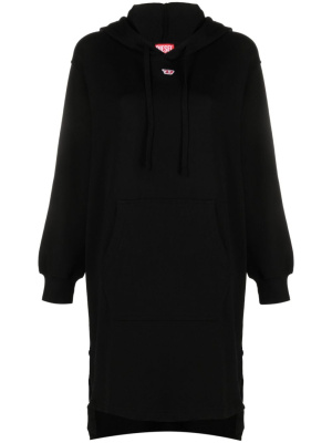 

D logo-patch hoodie dress, Diesel D logo-patch hoodie dress