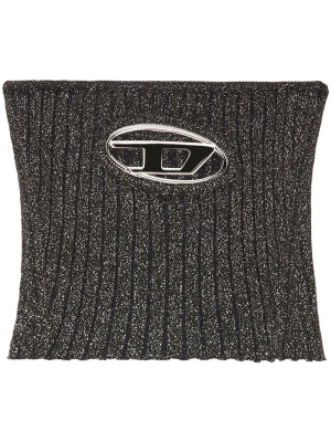 

Logo-plaque ribbed-knit top, Diesel Logo-plaque ribbed-knit top