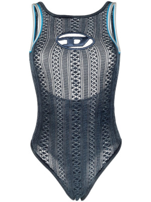 

Cut-out-logo knitted body top, Diesel Cut-out-logo knitted body top