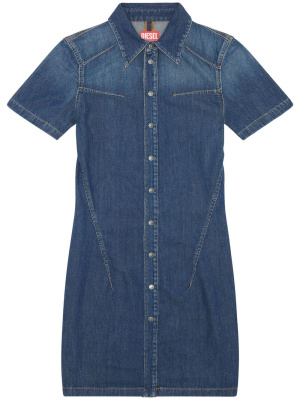 

Short-sleeve denim shirt dress, Diesel Short-sleeve denim shirt dress