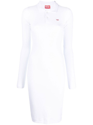 

Fine-ribbed polo dress, Diesel Fine-ribbed polo dress