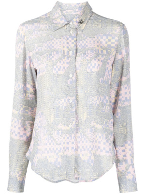 

Abstract-print button-up shirt, Diesel Abstract-print button-up shirt