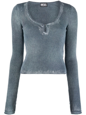 

Ribbed keyhole jumper, Diesel Ribbed keyhole jumper