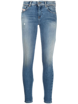 

Washed-denim skinny jeans, Diesel Washed-denim skinny jeans