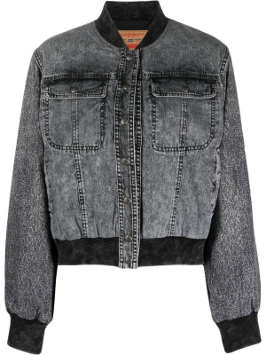 

Stonewashed denim bomber jacket, Diesel Stonewashed denim bomber jacket