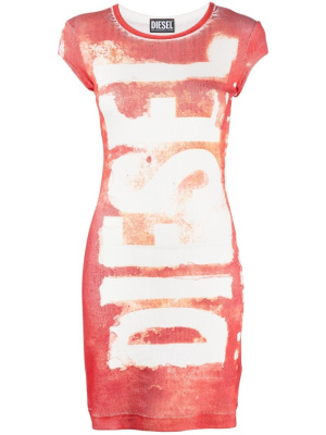

Logo-print T-shirt dress, Diesel Logo-print T-shirt dress