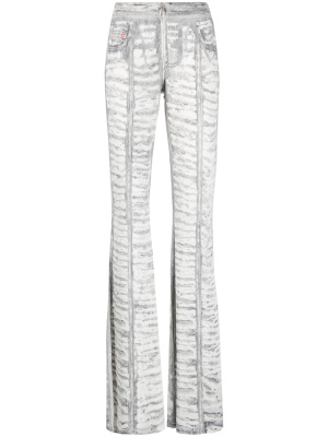 

Denim-print flared trousers, Diesel Denim-print flared trousers