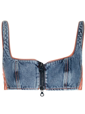 

Zipped denim crop top, Diesel Zipped denim crop top