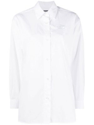 

Logo-embroidered cotton shirt, Diesel Logo-embroidered cotton shirt