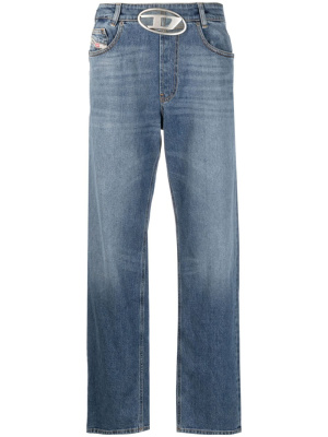 

Logo-plaque straight-leg jeans, Diesel Logo-plaque straight-leg jeans
