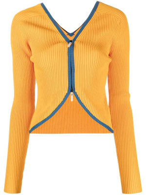 

Ribbed zip-up cardigan, Diesel Ribbed zip-up cardigan