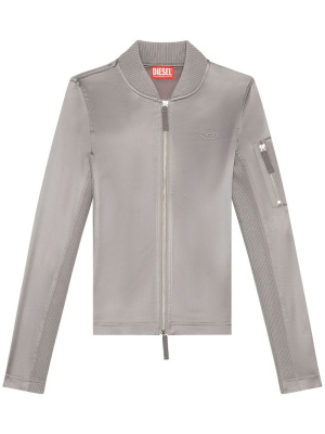 

Logo-embroidered zipped jacket, Diesel Logo-embroidered zipped jacket