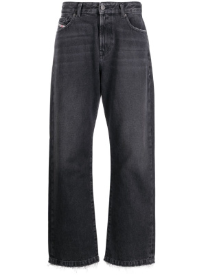 

Wide-leg lace-trim jeans, Diesel Wide-leg lace-trim jeans