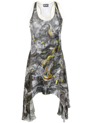 

Abstract painting-print dress, Diesel Abstract painting-print dress