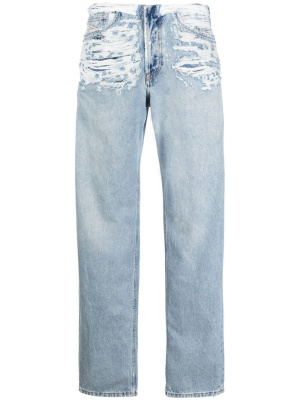 

Mid-rise ripped-detail jeans, Diesel Mid-rise ripped-detail jeans