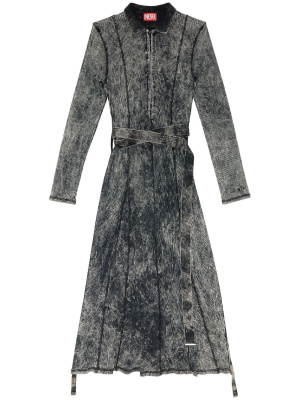 

Acid-wash ribbed maxi dress, Diesel Acid-wash ribbed maxi dress