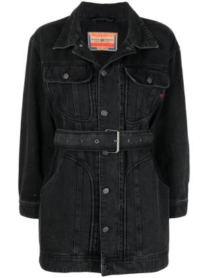 

Belted-waist denim jacket, Diesel Belted-waist denim jacket