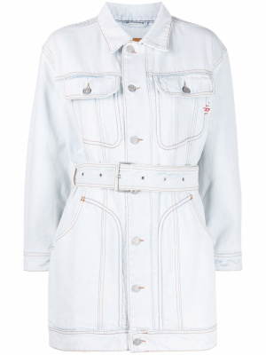 

Belted-waist denim jacket, Diesel Belted-waist denim jacket