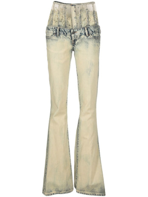

Lace-high-waist flared jeans, Diesel Lace-high-waist flared jeans