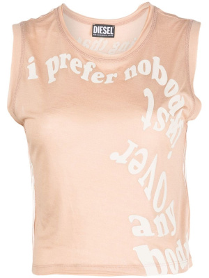 

Lettering-print sleeveless top, Diesel Lettering-print sleeveless top