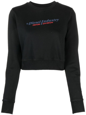 

Cropped logo-print sweatshirt, Diesel Cropped logo-print sweatshirt