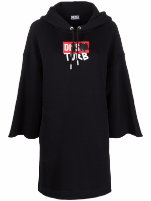 

Logo-print sweatshirt dress, Diesel Logo-print sweatshirt dress