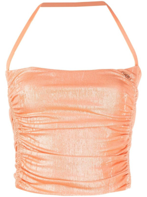 

Dru logo-plaque halterneck top, Diesel Dru logo-plaque halterneck top