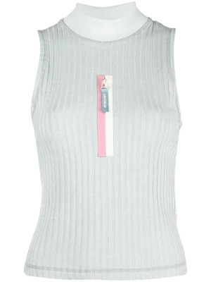 

Logo-print ribbed top, Diesel Logo-print ribbed top