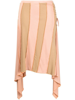 

Stripe-print draped asymmetric skirt, Diesel Stripe-print draped asymmetric skirt