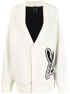 

Graphic-print V-neck cardigan, Y-3 Graphic-print V-neck cardigan