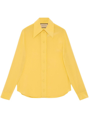 

Pointed-collar silk shirt, Gucci Pointed-collar silk shirt