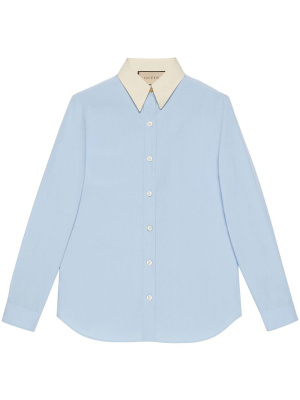 

Contrasting-collar poplin shirt, Gucci Contrasting-collar poplin shirt