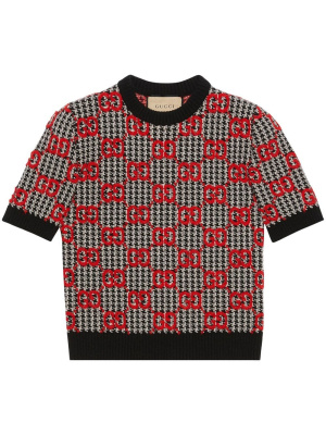 

GG-jacquard knitted wool top, Gucci GG-jacquard knitted wool top