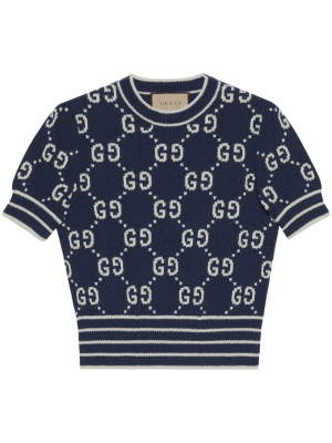 

Double G logo jacquard top, Gucci Double G logo jacquard top