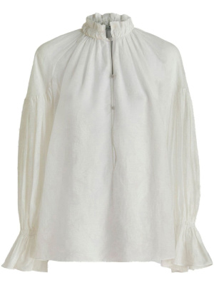 

High-neck long-sleeve blouse, ETRO High-neck long-sleeve blouse