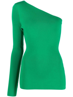 

One-shoulder ribbed top, Victoria Beckham One-shoulder ribbed top