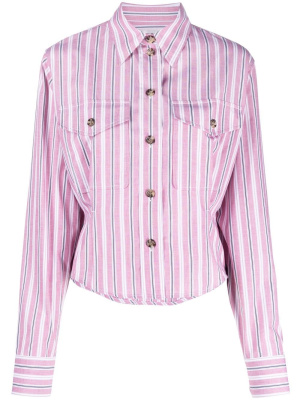 

Striped long-sleeve shirt, Victoria Beckham Striped long-sleeve shirt