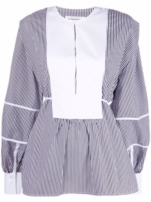 

Striped bib blouse, Victoria Beckham Striped bib blouse