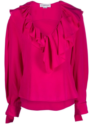 

Ruffled silk blouse, Victoria Beckham Ruffled silk blouse