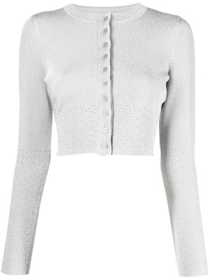 

Lurex cropped cardigan, Victoria Beckham Lurex cropped cardigan