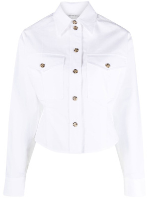 

Cropped cotton shirt, Victoria Beckham Cropped cotton shirt